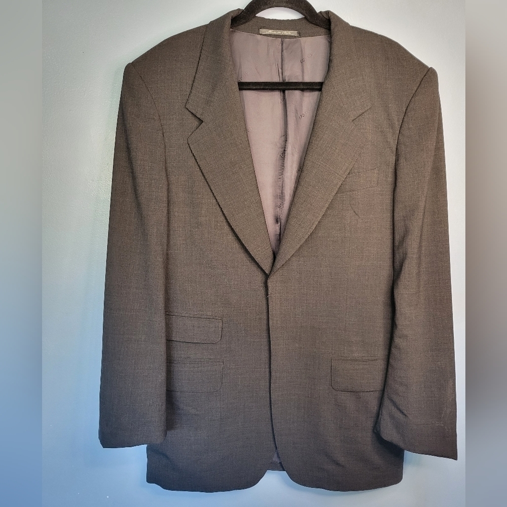Gucci Men's Sports Wool Blazer Coat in Grey Size 43R (see measurements)